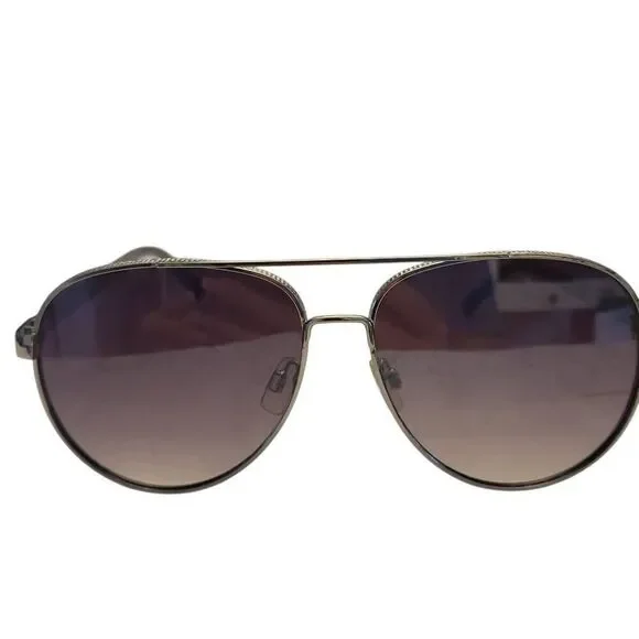 Rocawear Silver Aviator Style Sunglasses with NEW Soft Leather Case - Picture 4 of 16